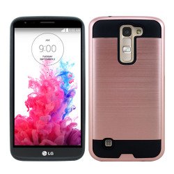 LG Tribute 5 K7 Iron Shield Hybrid Case (Rose Gold)